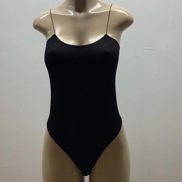 eye candy Tops - Eye Candy Size L/XL Black Ribbed Bodysuit. Preloved